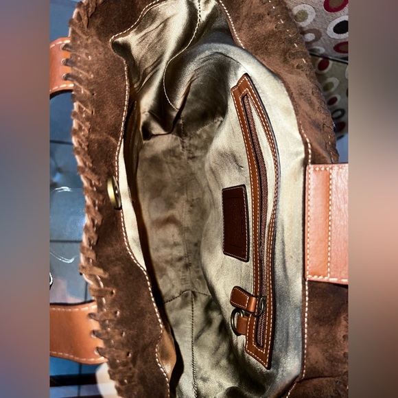 Coach 06 #9258 Soho Floral Suede Poppy Tote! - Picture 9 of 11